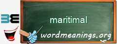WordMeaning blackboard for maritimal